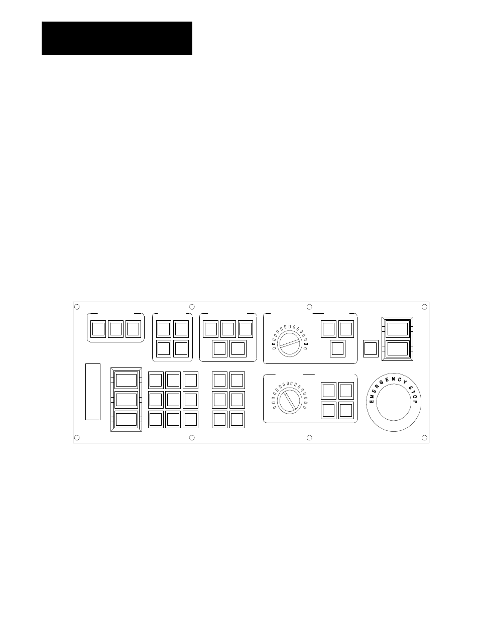 2 the mtb panel, Basic control operation chapter 2, Figure 2.3 push-button mtb panel | Rockwell Automation 8520-MUM 9/Series CNC Mill Operation and Programming Manual Documentation Set User Manual | Page 36 / 952