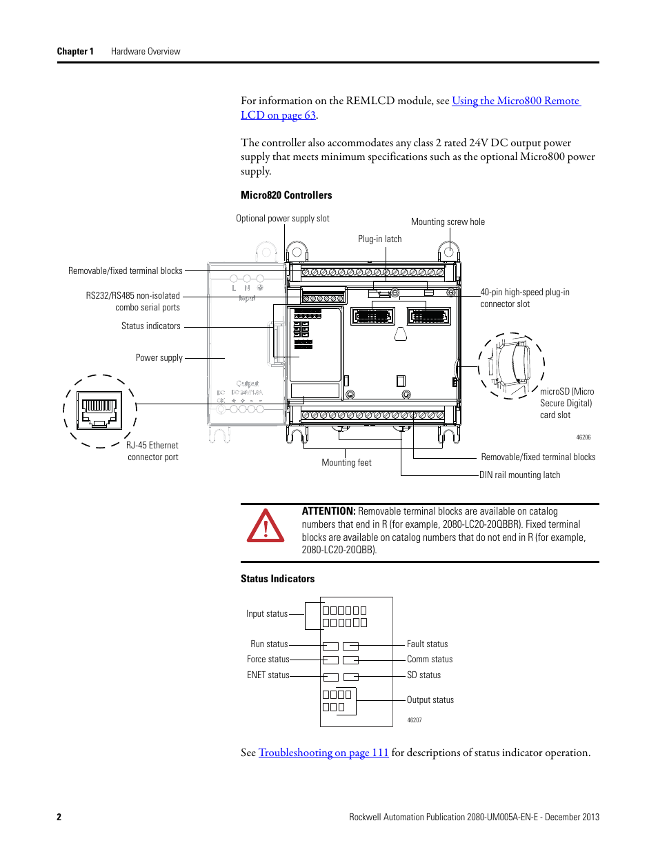 Rockwell Automation 2080-LC20-20QBBR Micro820 20-point Programmable Controllers User Manual User Manual | Page 10 / 162