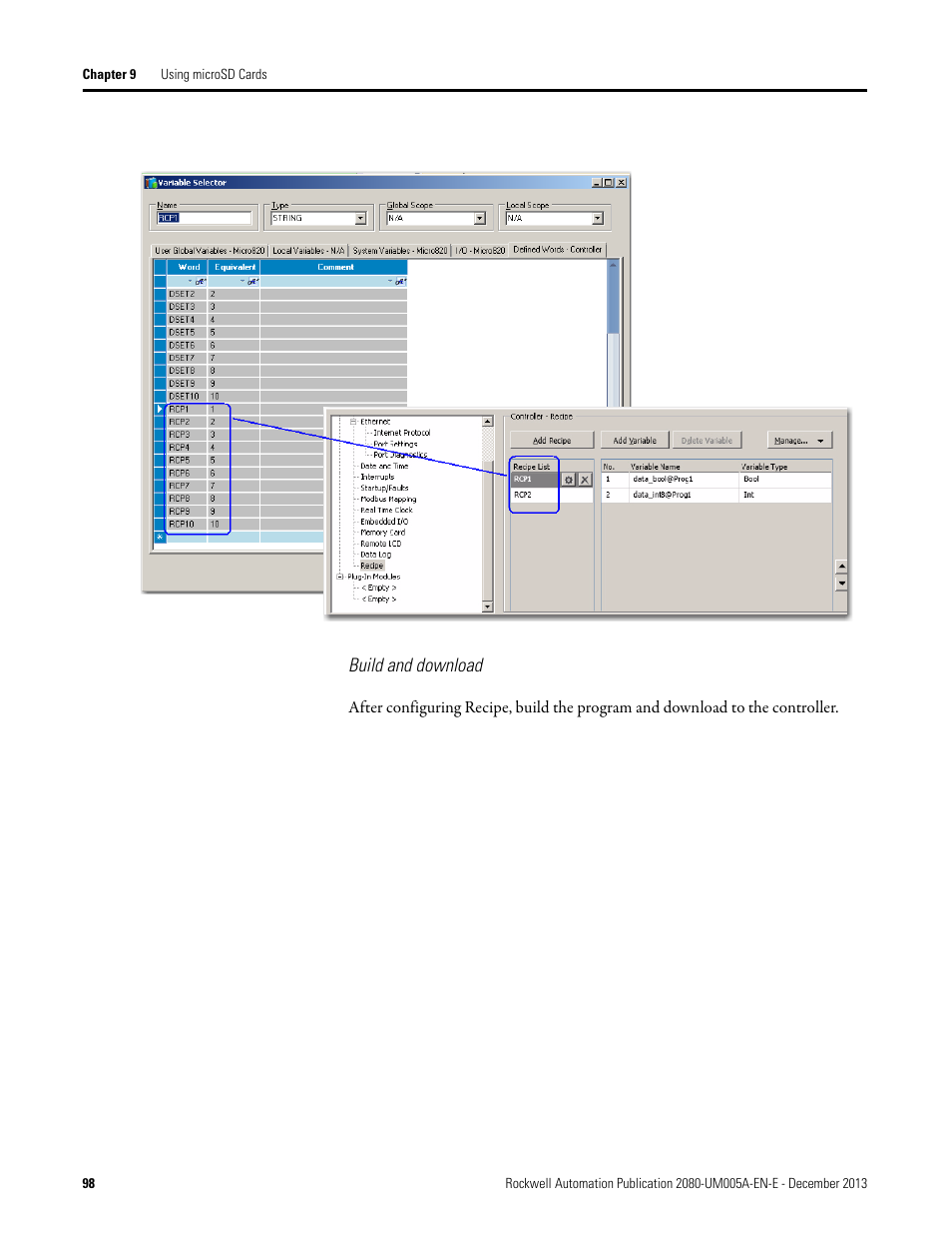 Build and download | Rockwell Automation 2080-LC20-20QBBR Micro820 20-point Programmable Controllers User Manual User Manual | Page 106 / 162