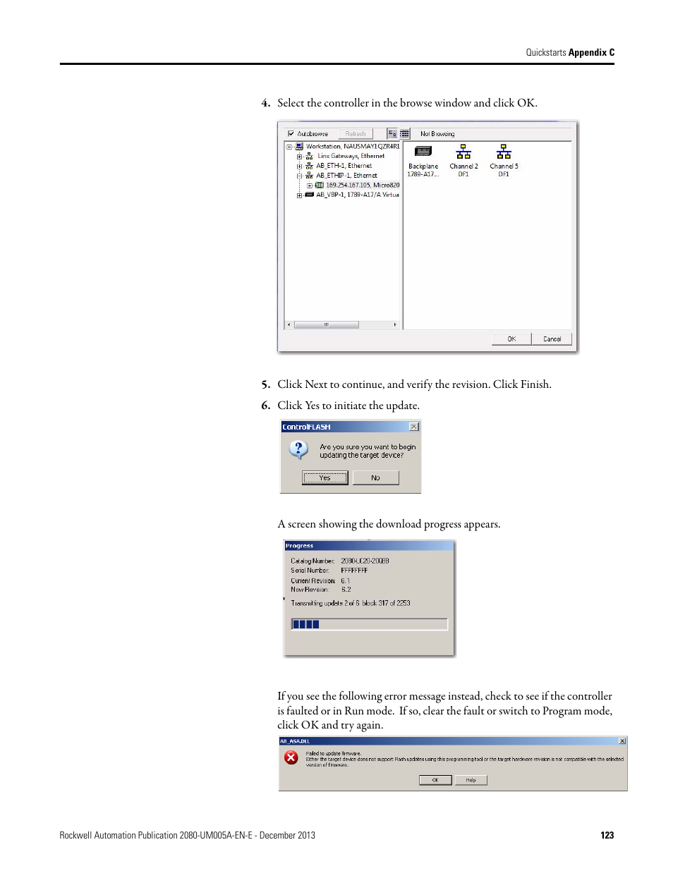 Rockwell Automation 2080-LC20-20QBBR Micro820 20-point Programmable Controllers User Manual User Manual | Page 131 / 162