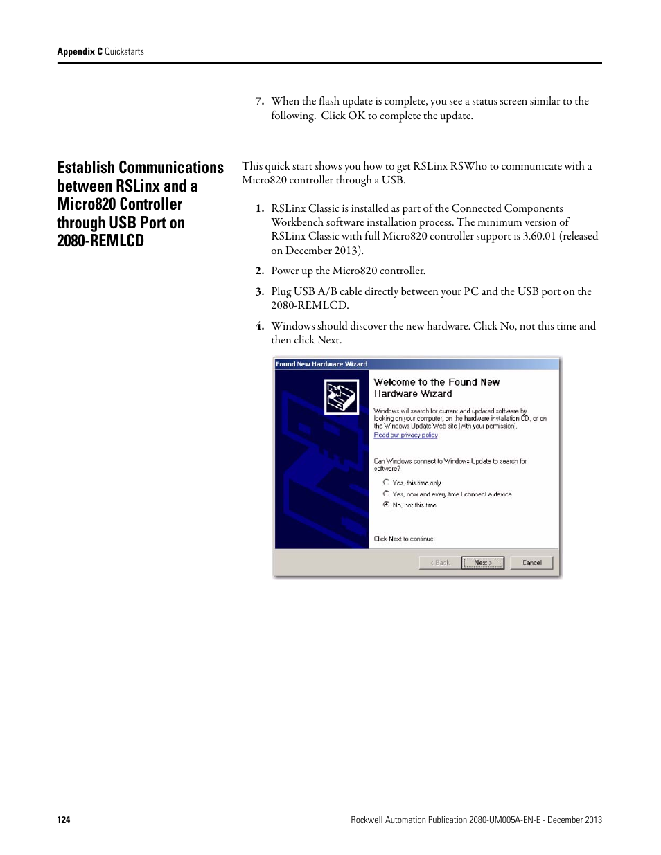 Rockwell Automation 2080-LC20-20QBBR Micro820 20-point Programmable Controllers User Manual User Manual | Page 132 / 162