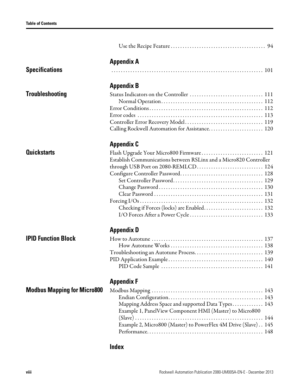 Rockwell Automation 2080-LC20-20QBBR Micro820 20-point Programmable Controllers User Manual User Manual | Page 8 / 162