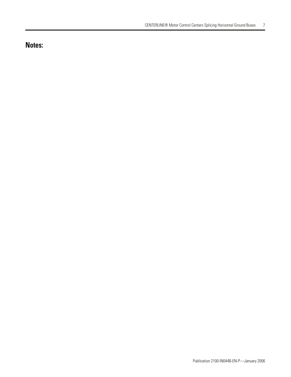 Rockwell Automation 2100 SPLICING HORIZONTAL GROUND BUSES User Manual | Page 7 / 8