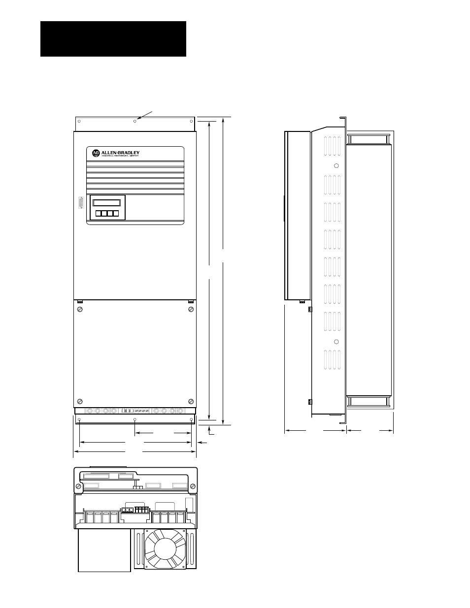 Dimensions chapter 3 | Rockwell Automation 8510 AC Spindle Drive System User Manual User Manual | Page 28 / 154