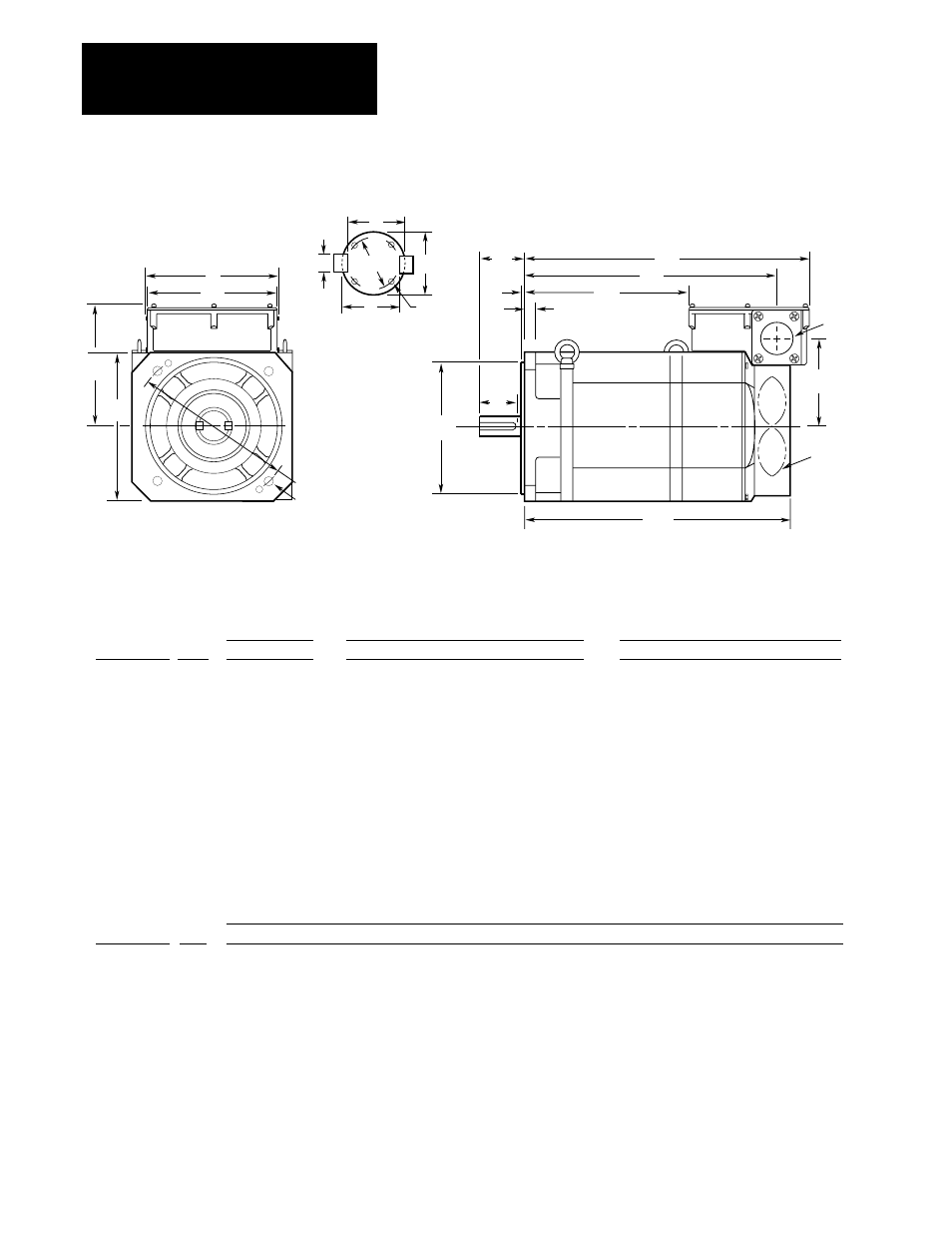 Flange mount motor, Dimensions chapter 3, Dimensions are in millimeters) | Rockwell Automation 8510 AC Spindle Drive System User Manual User Manual | Page 32 / 154