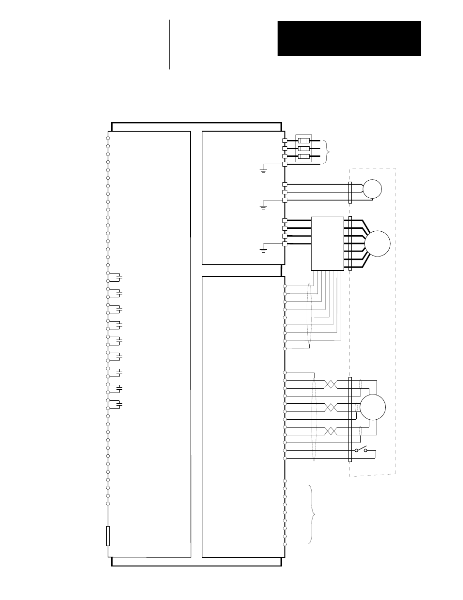 8510 drive, Wiring chapter 8, Main control board | 1327a motor, I/o board power board, Control i/o ac input power | Rockwell Automation 8510 AC Spindle Drive System User Manual User Manual | Page 97 / 154