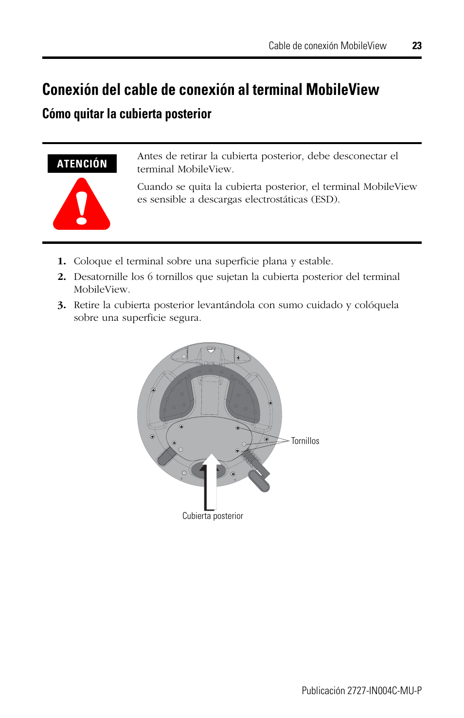 Rockwell Automation 2727-MRT5_10_15_20 MobileView Connection Cable Installation Instructions User Manual | Page 23 / 40