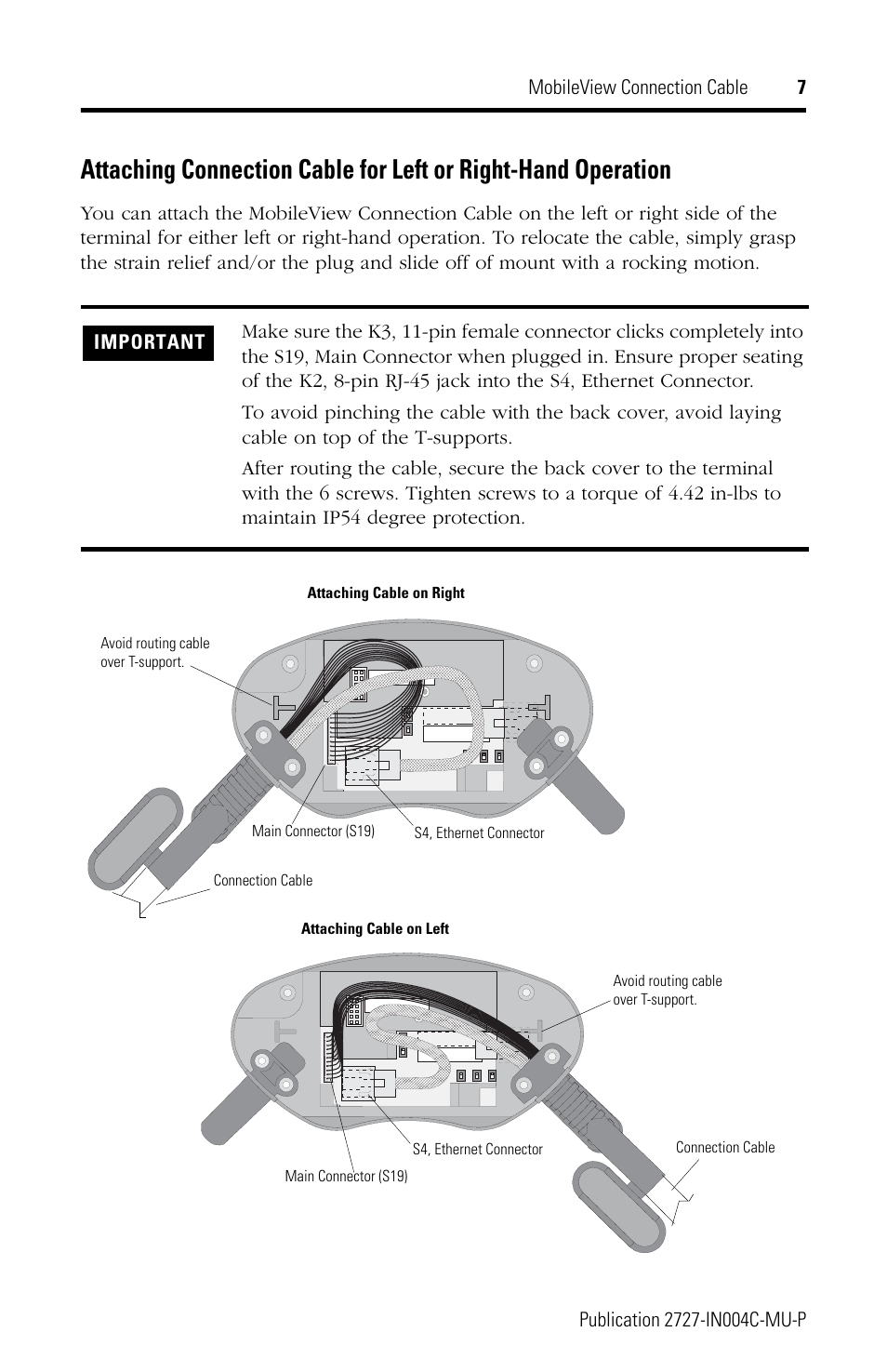Rockwell Automation 2727-MRT5_10_15_20 MobileView Connection Cable Installation Instructions User Manual | Page 7 / 40