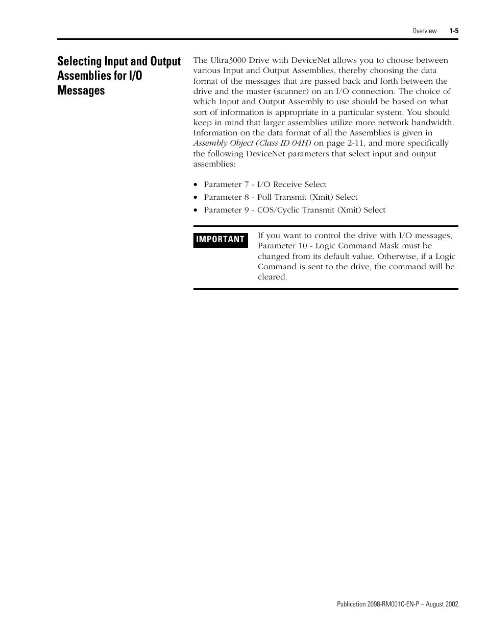 Rockwell Automation 2098-DSD-xxx Ultra3000 Digital Servo Drives with DeviceNet User Manual | Page 15 / 120