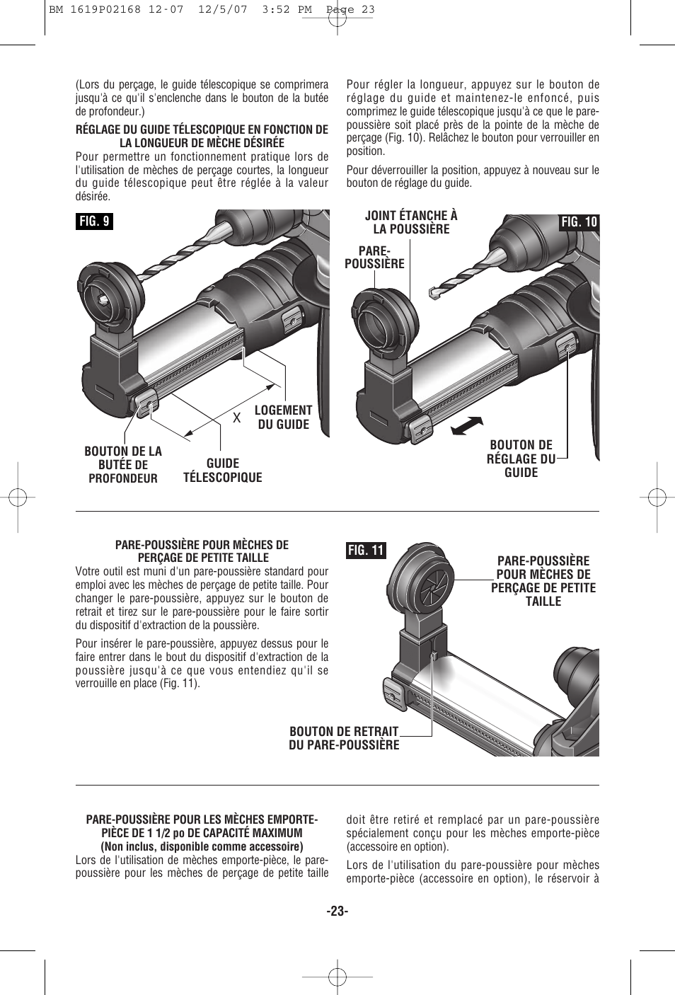 Bosch 11250VSRD User Manual | Page 23 / 44