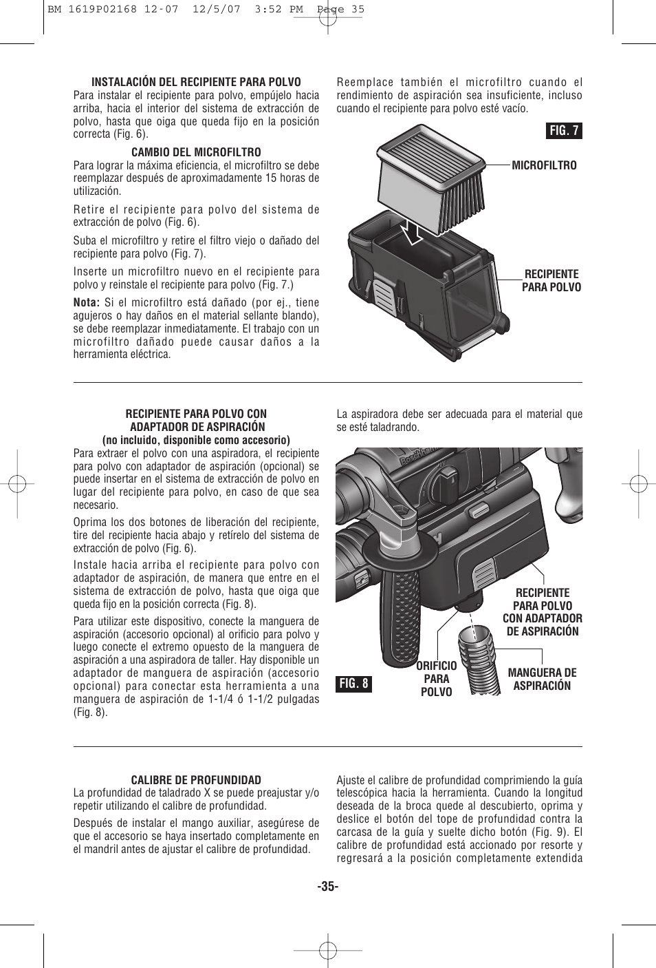 Fig. 7, Fig. 8 | Bosch 11250VSRD User Manual | Page 35 / 44