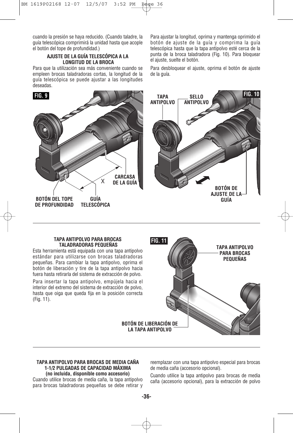 Bosch 11250VSRD User Manual | Page 36 / 44