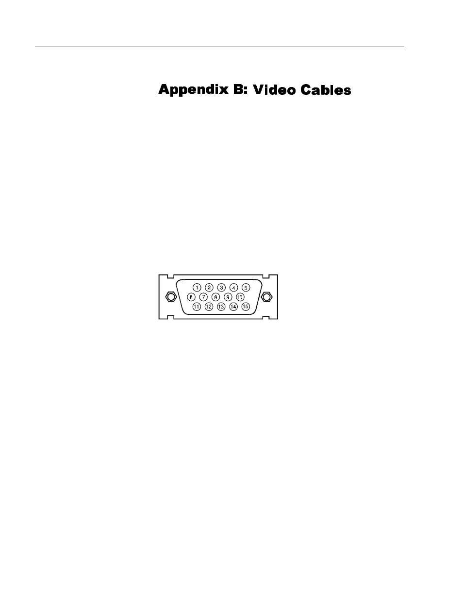 Appendix b: video cables, Hd-15 connectors, Sshqgl[ % sshqgl[ % 9 9lghr & lghr &ddeohv eohv | Rockwell Automation 6157 Industrial 20 inch Monitors User Manual | Page 28 / 33