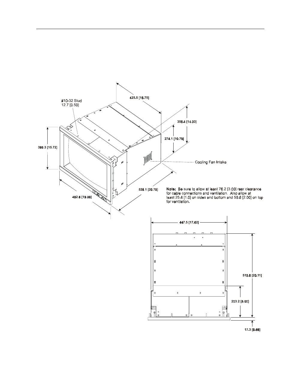 Dimensions | Rockwell Automation 6157 Industrial 20 inch Monitors User Manual | Page 9 / 33