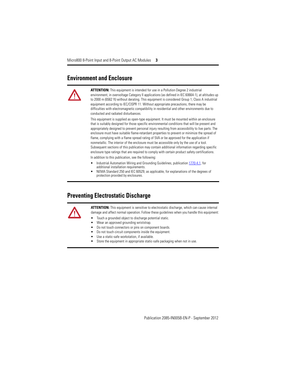 Rockwell Automation 2085-IA8_IM8_OA8 Micro800 8-Point Input and 8-Point Output AC Modules User Manual | Page 3 / 12