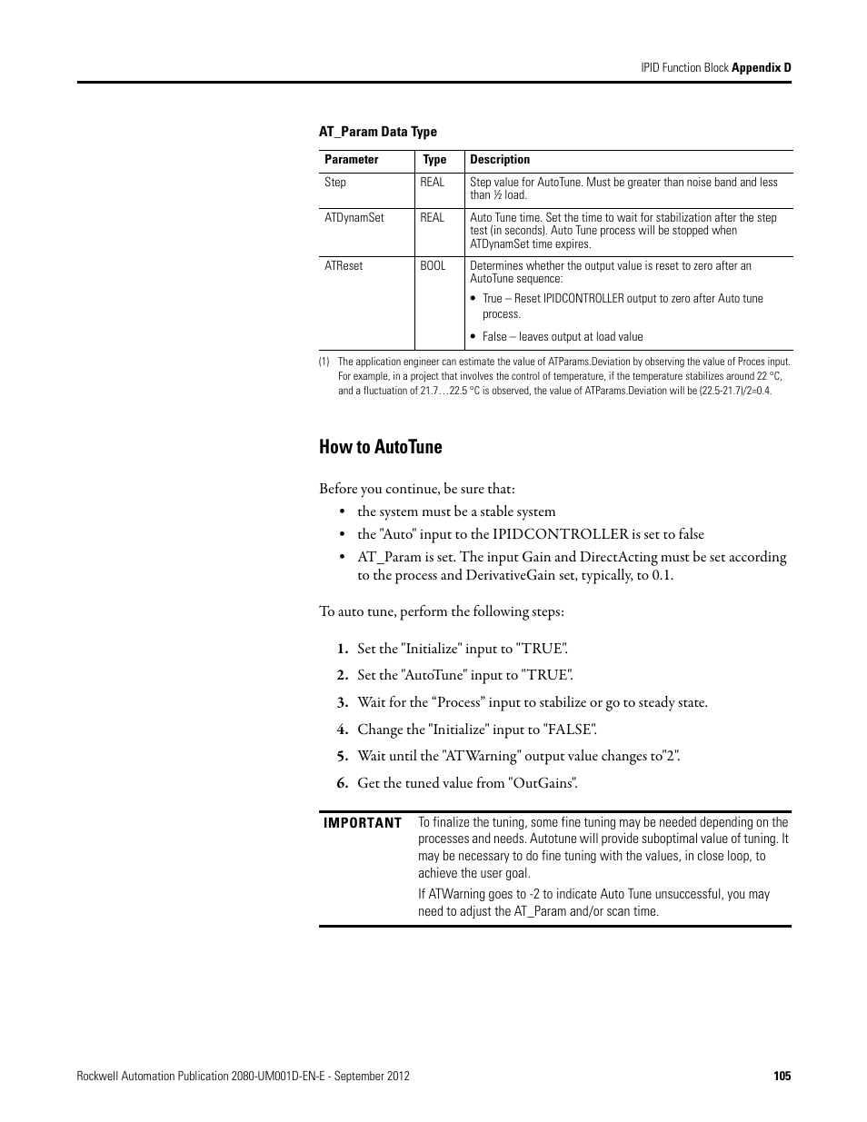 How to autotune | Rockwell Automation 2080-LC10-12DWD Micro810 Programmable Controllers User Manual User Manual | Page 113 / 120