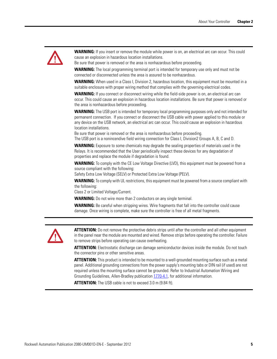 Rockwell Automation 2080-LC10-12DWD Micro810 Programmable Controllers User Manual User Manual | Page 13 / 120