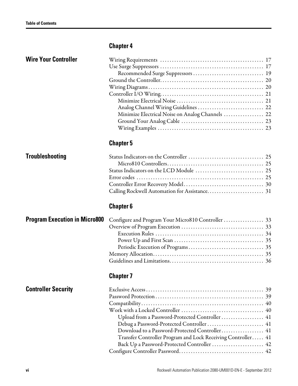 Rockwell Automation 2080-LC10-12DWD Micro810 Programmable Controllers User Manual User Manual | Page 6 / 120