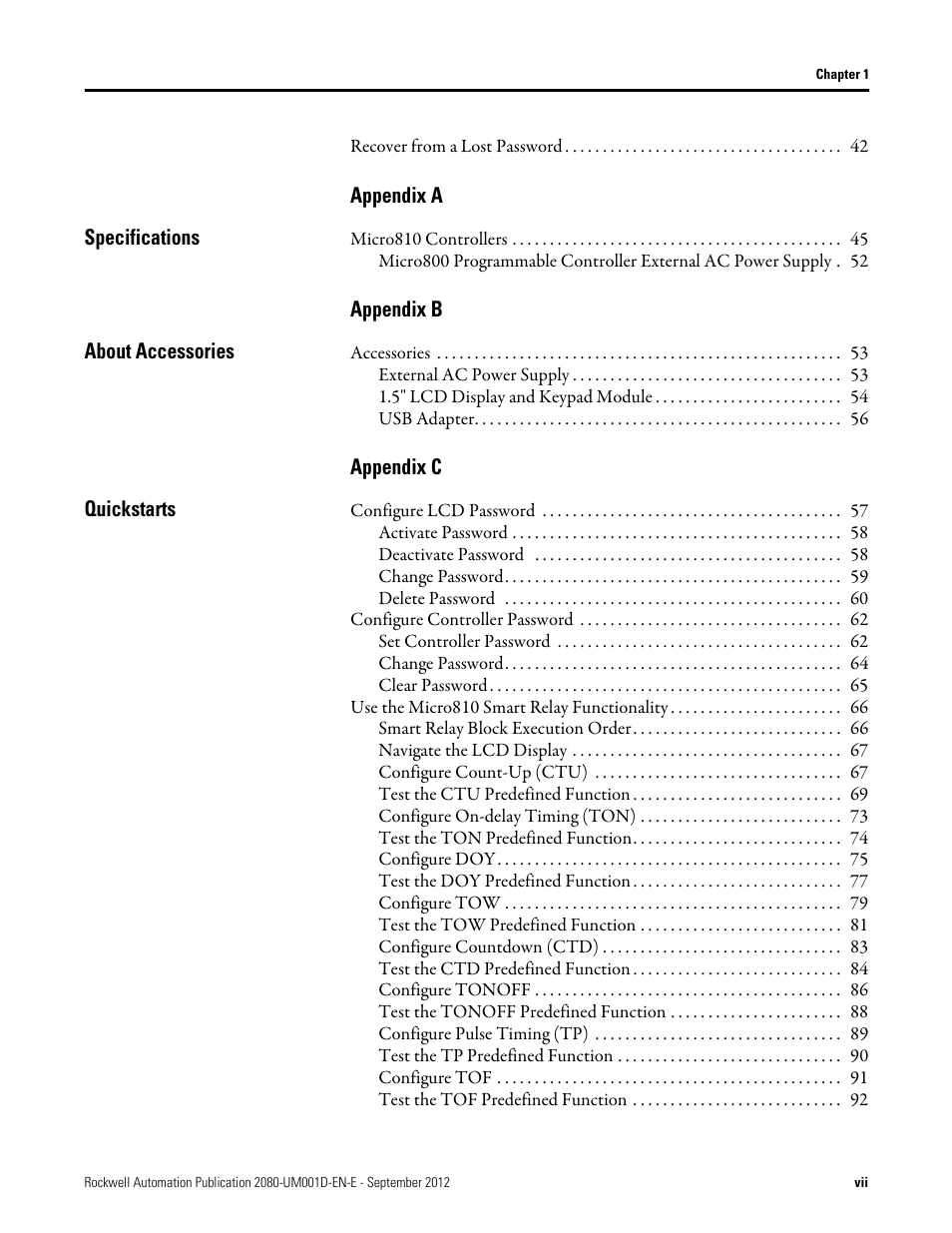 Rockwell Automation 2080-LC10-12DWD Micro810 Programmable Controllers User Manual User Manual | Page 7 / 120