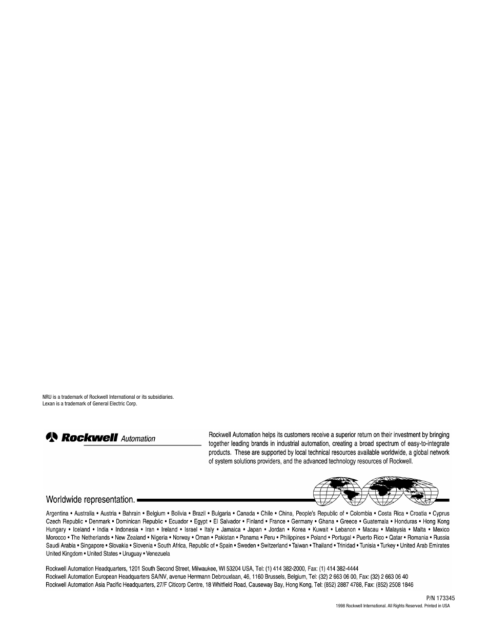 Rockwell Automation 2364,2364E NRU Diode Bridge Assembly Replacement (180 - 350A DC) User Manual | Page 8 / 8