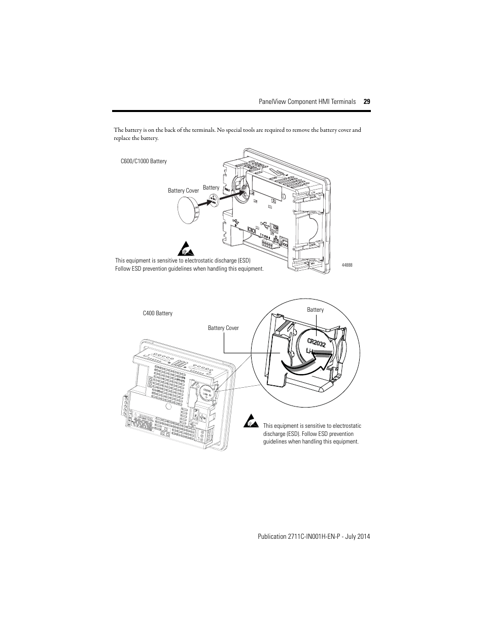 Rockwell Automation 2711C-xxxx PanelView Component HMI Terminals Installation Instructions User Manual | Page 29 / 36