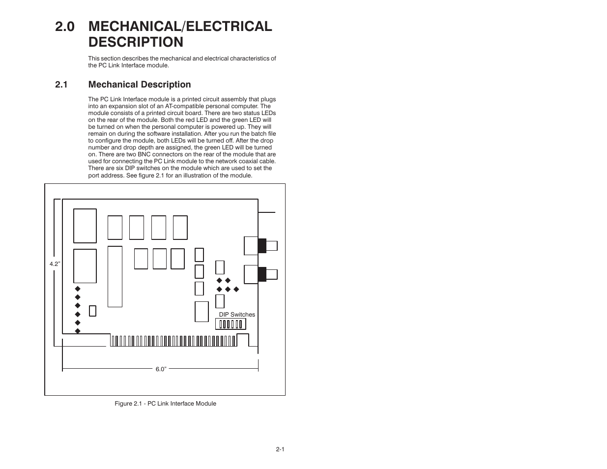 0 mechanical/electrical description, 1 mechanical description | Rockwell Automation 57C445 AutoMax PC Link Interface Module User Manual | Page 11 / 52