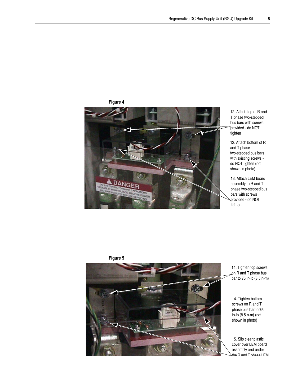 Rockwell Automation 2364, 2364F Regenerative DC Bus Supply Unit (RGU) Upgrade Kit User Manual | Page 5 / 10