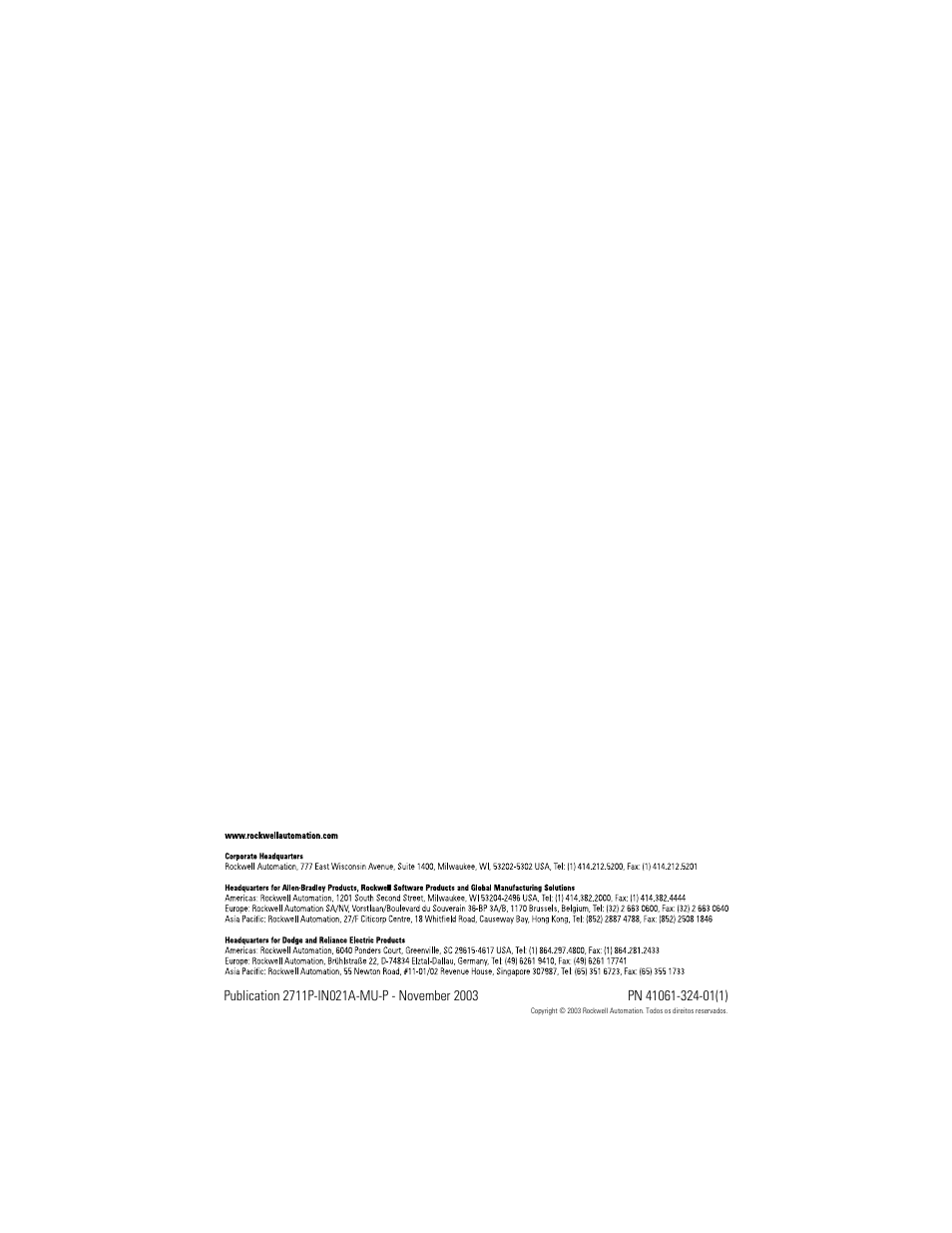 Rockwell Automation 2711P-RAK6 Cutout Adapter Kit for PVPlus 600 Keypad or Keypad Touch Terminals User Manual | Page 40 / 40