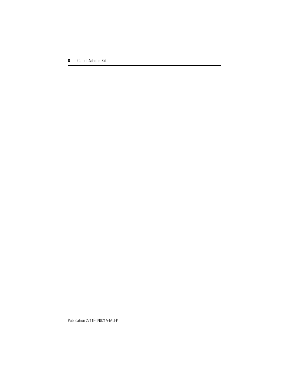 Rockwell Automation 2711P-RAK6 Cutout Adapter Kit for PVPlus 600 Keypad or Keypad Touch Terminals User Manual | Page 8 / 40