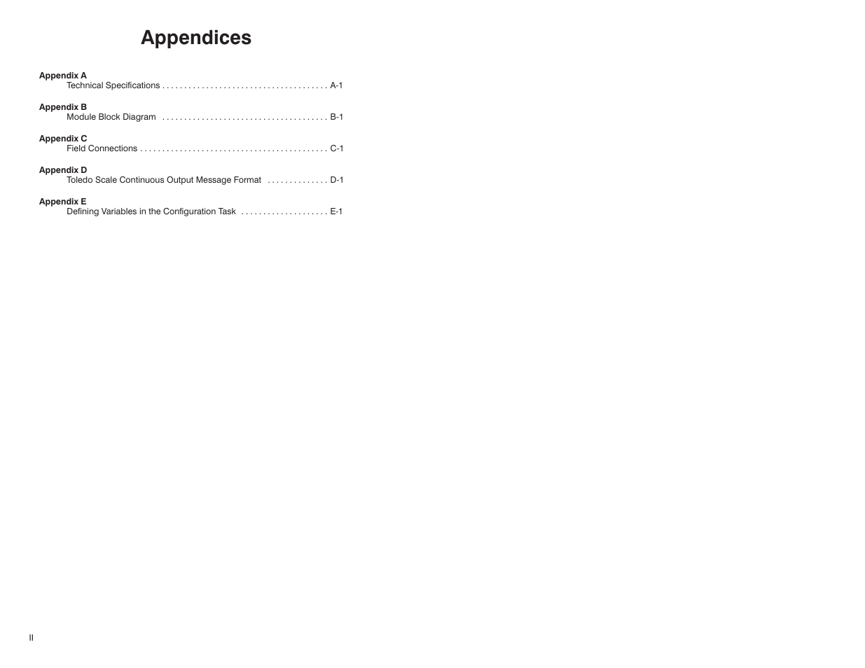 Appendices | Rockwell Automation 57C428 Toledo Scale Interface Module User Manual | Page 4 / 42