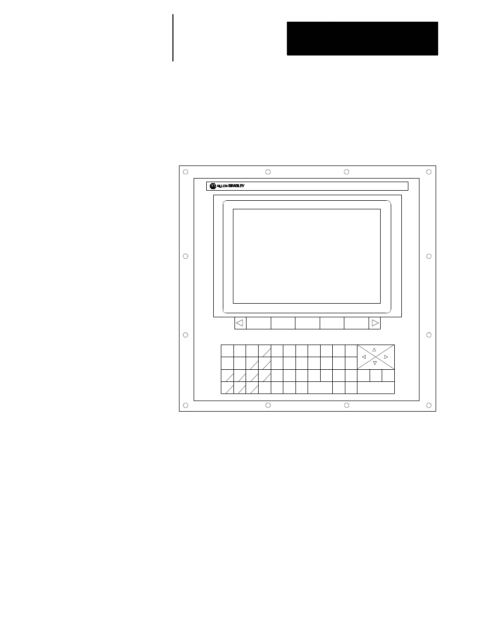 1 using the keyboard, Chapter 2 operating the control, Figure 2.2 color operator panel | Rockwell Automation 8520-GUM 9/Series CNC Grinder Operation and Programming Manual Documentation Set User Manual | Page 23 / 820