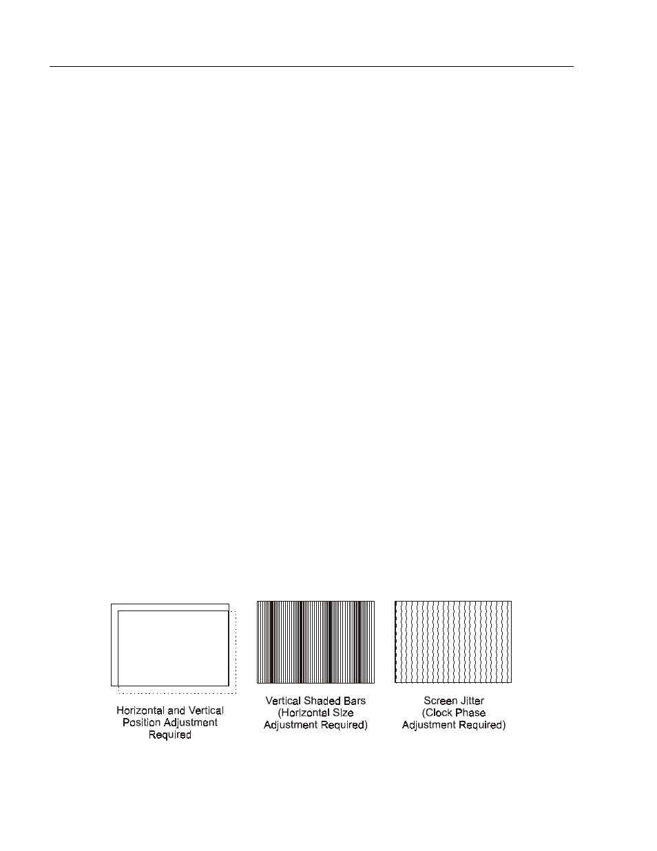 Initial video setup, Common flat panel video adjustments | Rockwell Automation 6185-E 20 Inch Flat Panel Monitor Installation User Manual | Page 16 / 33