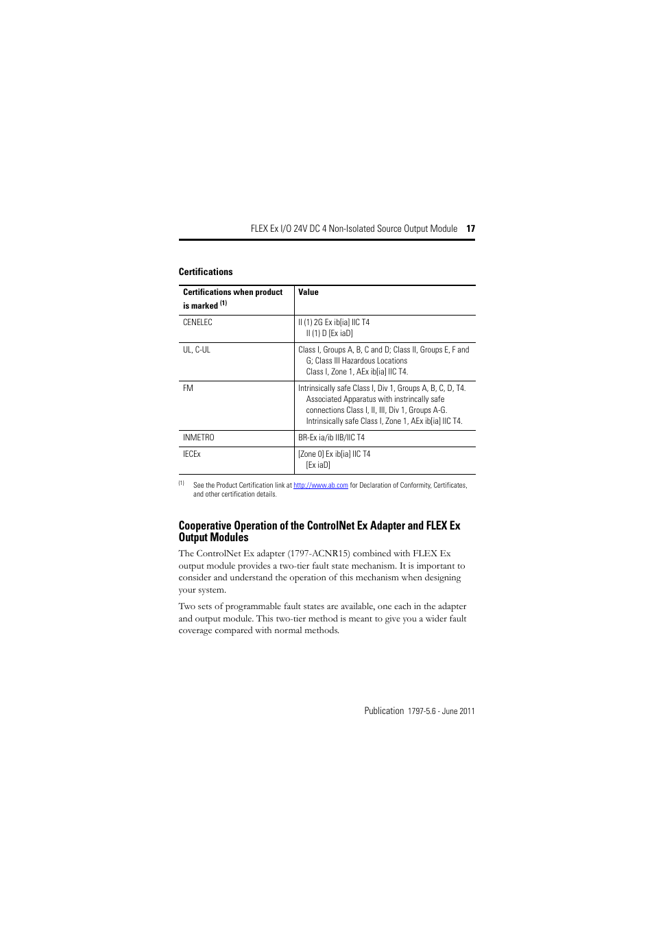Rockwell Automation 1797-OB4D FLEX Ex 24V DC Nonisolated Source 4 Output Module User Manual | Page 17 / 30