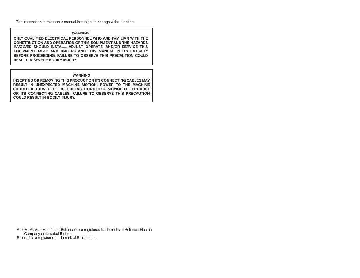 Warning notices | Rockwell Automation 61C345 4 Input 4-20mA Analog Rail Module User Manual | Page 2 / 48