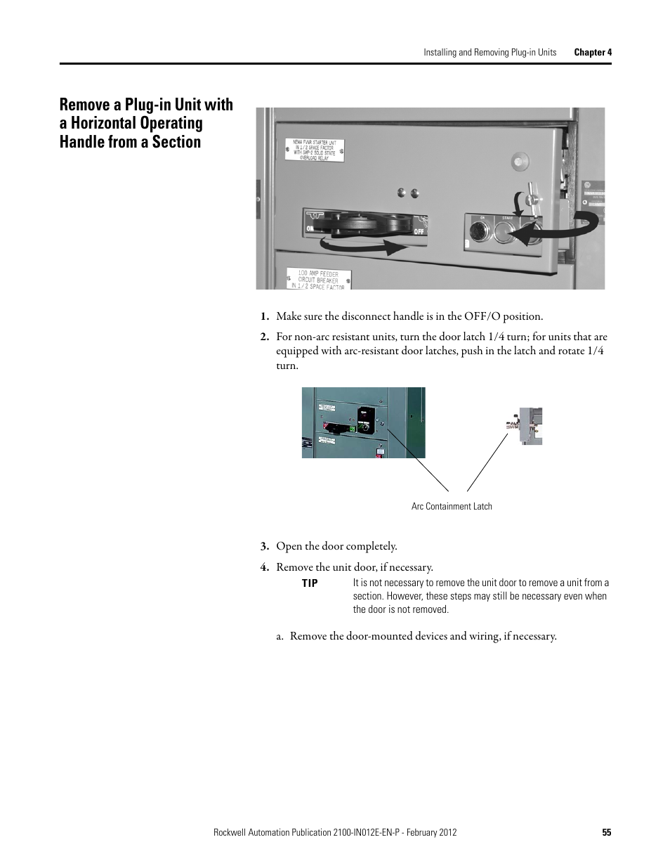 Rockwell Automation 2100 CENTERLINE Low Voltage Motor Control Centers  User Manual | Page 55 / 112