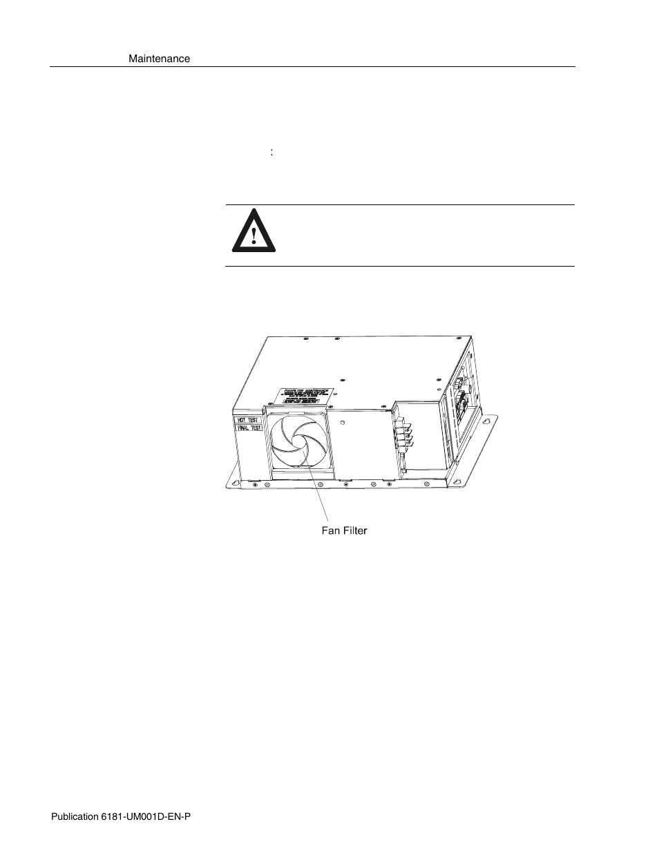 Cleaning the chassis fan filter | Rockwell Automation 6181 Industrial Computer User Manual | Page 118 / 144