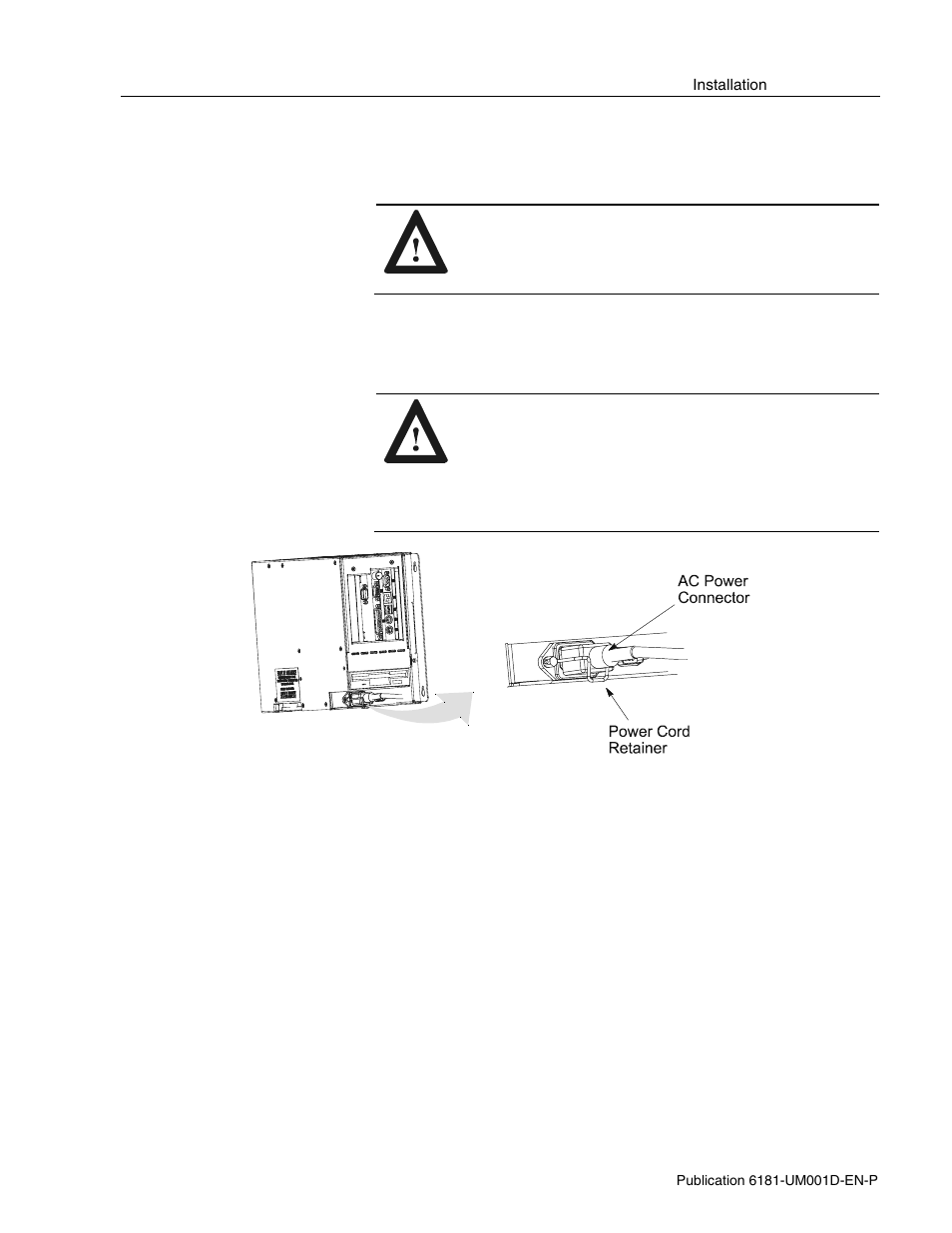 Ac power connections | Rockwell Automation 6181 Industrial Computer User Manual | Page 35 / 144