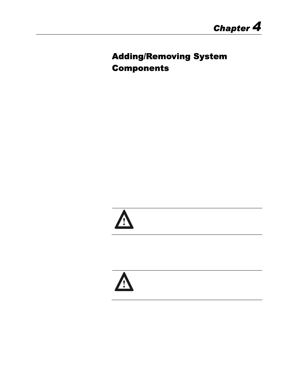 Adding/removing system components, Chapter | Rockwell Automation 6181 Industrial Computer User Manual | Page 45 / 144