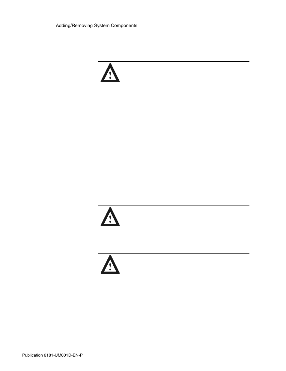 Adding/removing cpu and add-in cards | Rockwell Automation 6181 Industrial Computer User Manual | Page 48 / 144