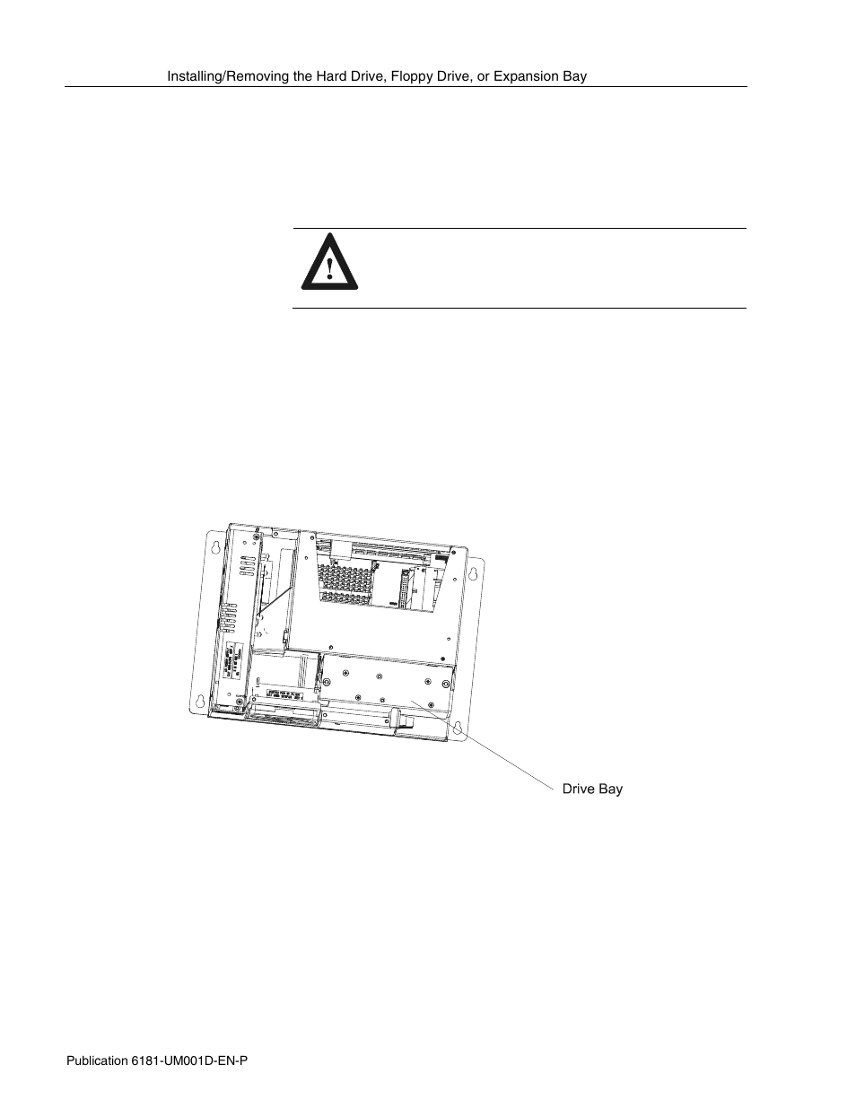 Installing/removing a hard drive or floppy drive | Rockwell Automation 6181 Industrial Computer User Manual | Page 60 / 144