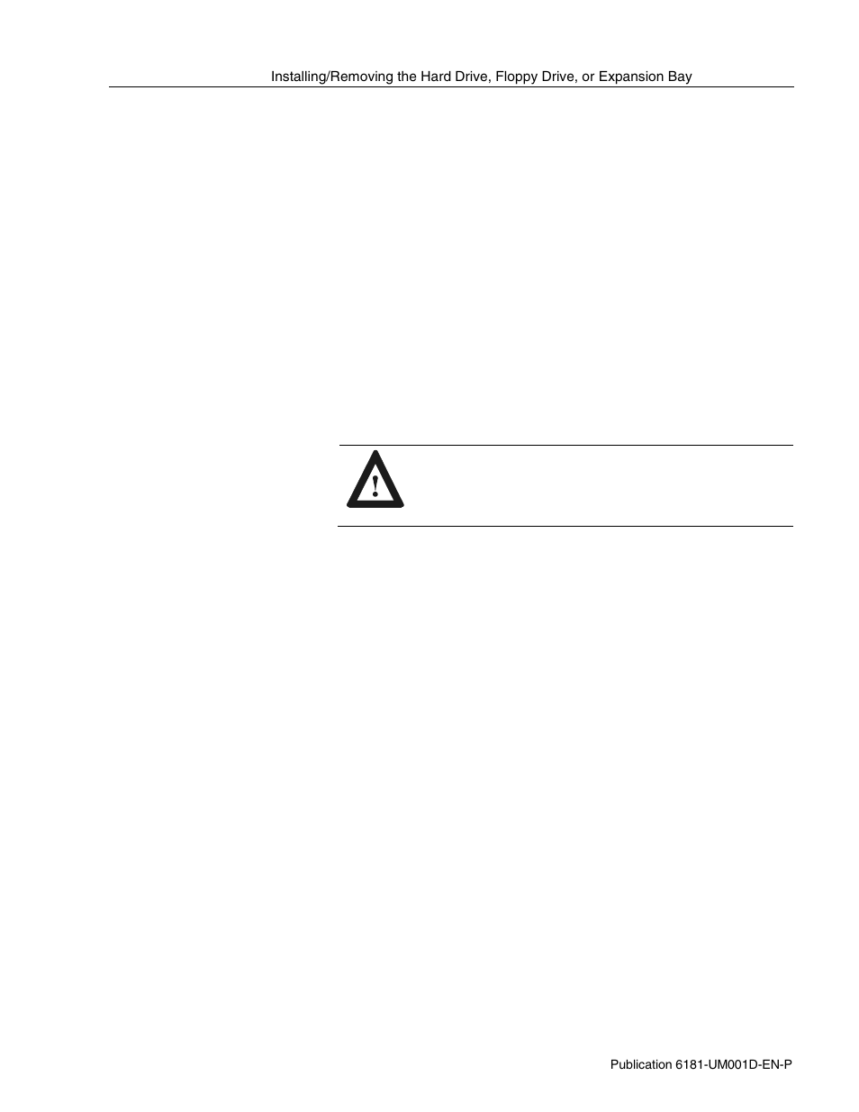 Installing/removing an expansion bay | Rockwell Automation 6181 Industrial Computer User Manual | Page 63 / 144