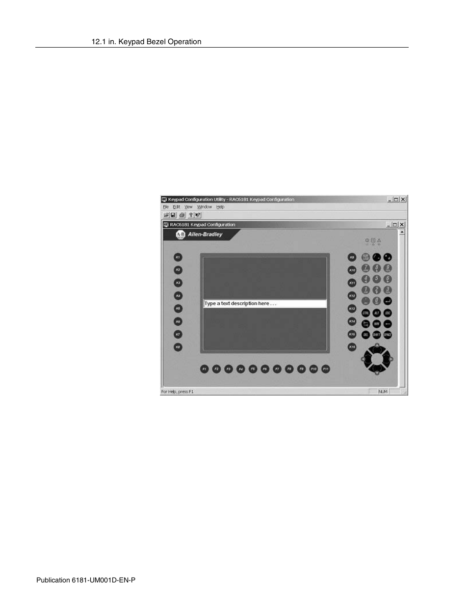 Entering a keypad description | Rockwell Automation 6181 Industrial Computer User Manual | Page 90 / 144