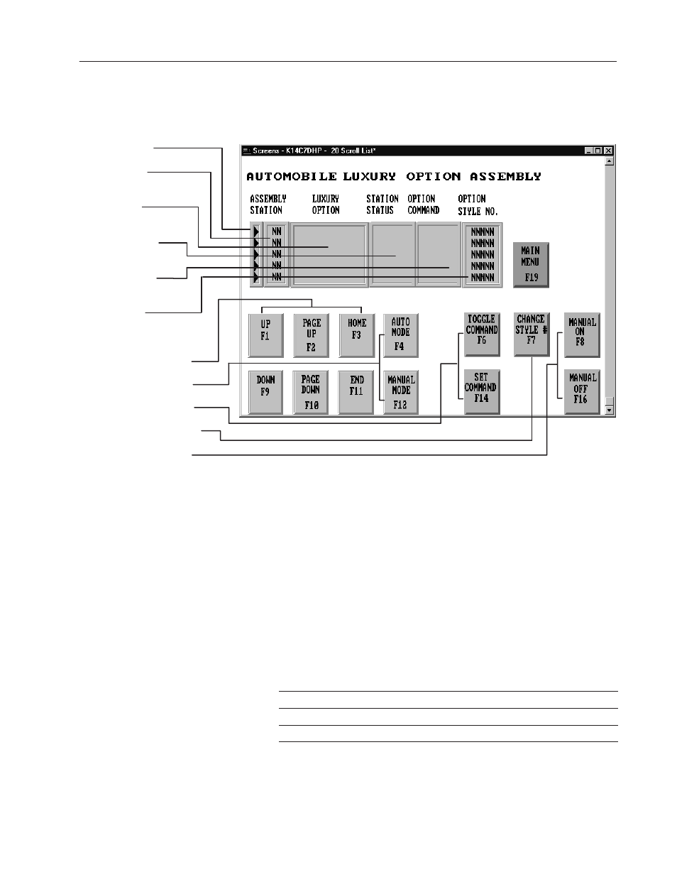 Step 1: create the cursor list | Rockwell Automation 2711E-ND1 PanelBuilder 1400E Reference Manual User Manual | Page 134 / 185