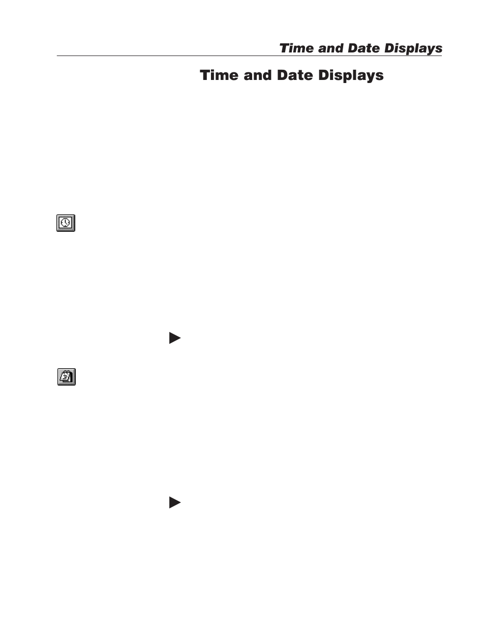 Time and date displays, About time and date displays | Rockwell Automation 2711E-ND1 PanelBuilder 1400E Reference Manual User Manual | Page 153 / 185