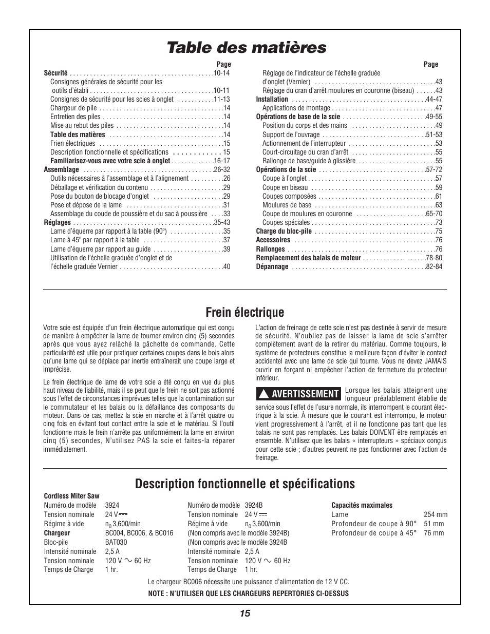 Bosch 3924B User Manual | Page 15 / 88