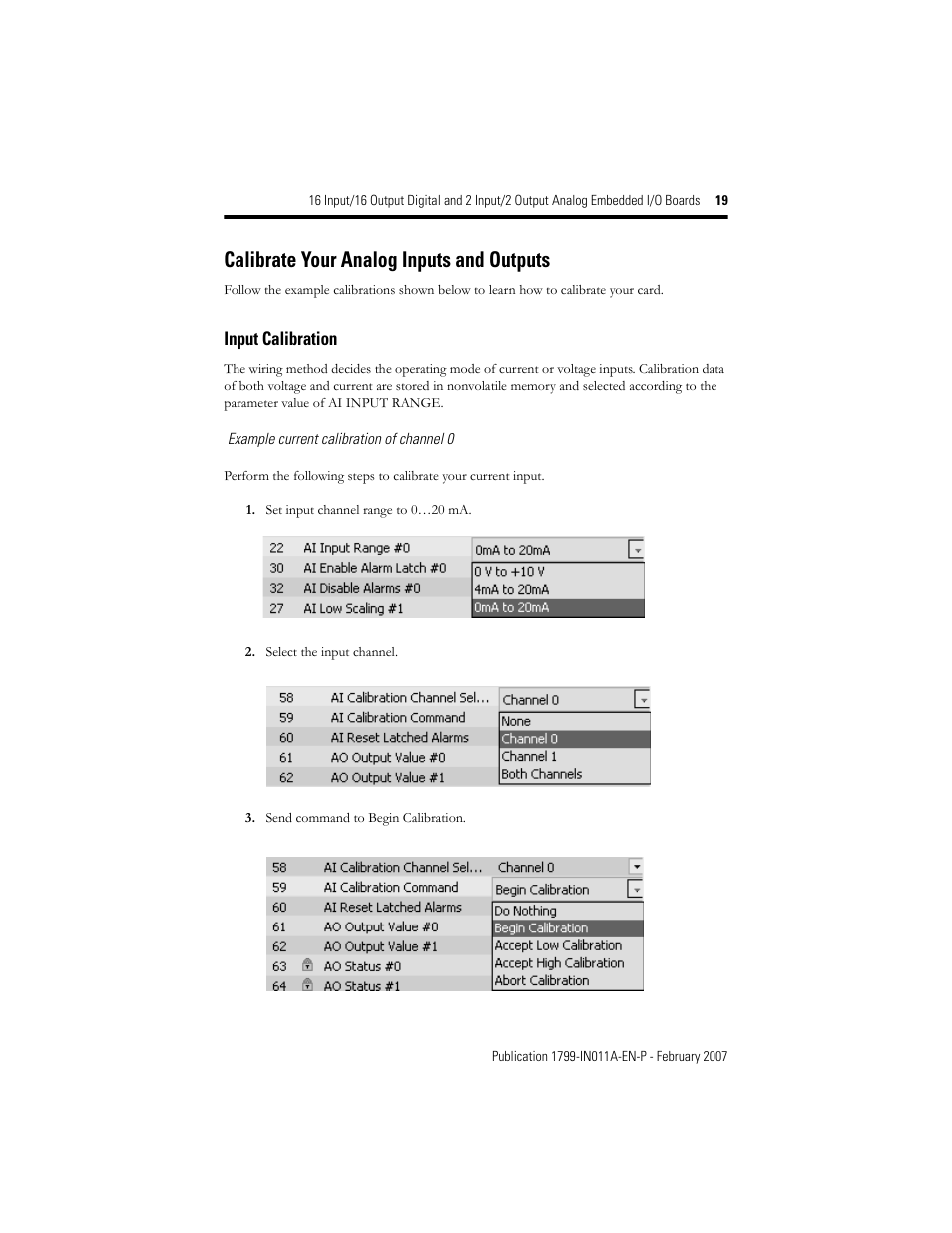 Calibrate your analog inputs and outputs | Rockwell Automation 1799-D16U16BAGL 16 Input/16 Output Digital and 2 Input/2Output Analog  User Manual | Page 19 / 32