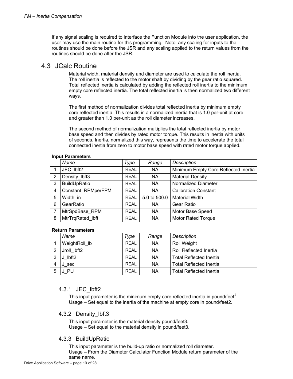 3 jcalc routine | Rockwell Automation 9329 Drive Application Software Inertia Comp Imperial Units User Manual | Page 10 / 28