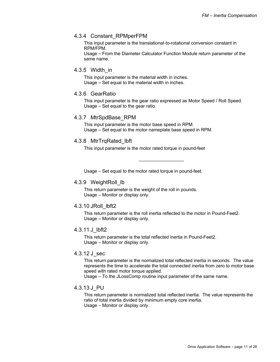 Rockwell Automation 9329 Drive Application Software Inertia Comp Imperial Units User Manual | Page 11 / 28