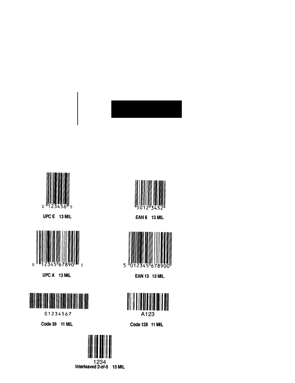 A - bar code test symbols | Rockwell Automation 2755-G3-W_G6-W Scanner with Wedge Option User Manual | Page 71 / 88