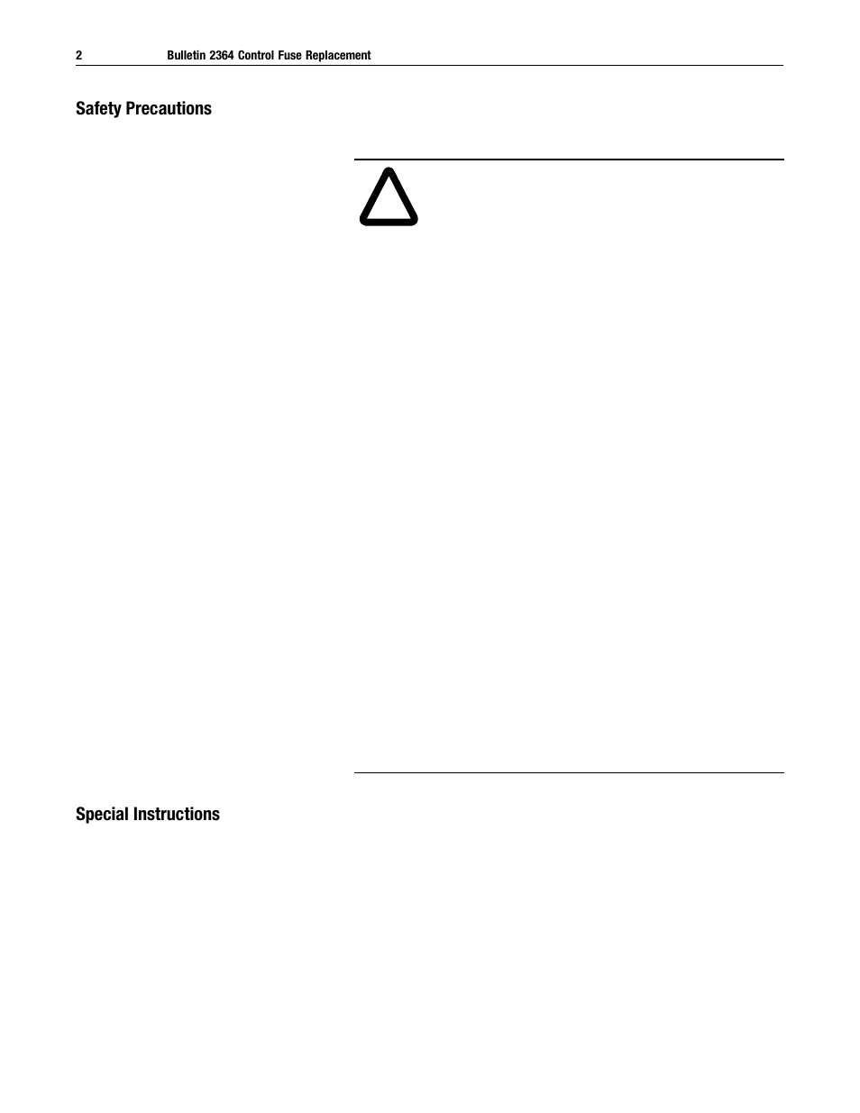 Rockwell Automation 2364 Control Fuse Replacement User Manual | Page 2 / 4